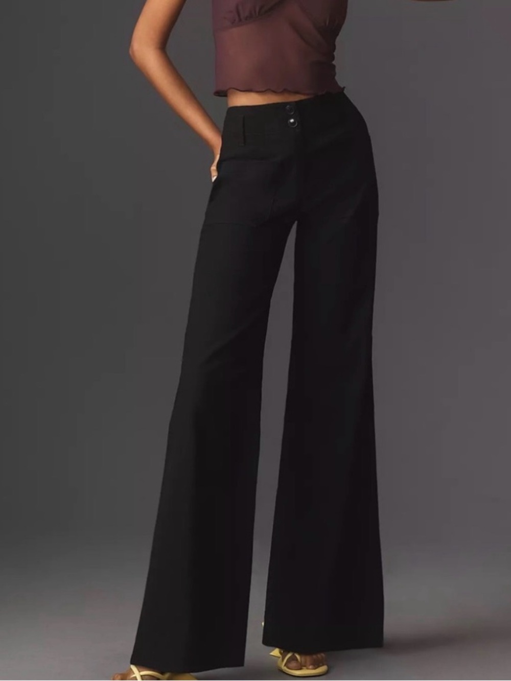Anthropologie The Junie High-Rise Flare Pants by Maeve: Magic Fabric Edition